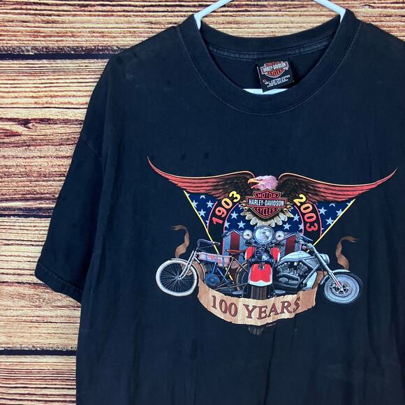 2003 Harley Davidson Motorcycles 100 Year Anniversary T-shirt - Picture 8 of 8